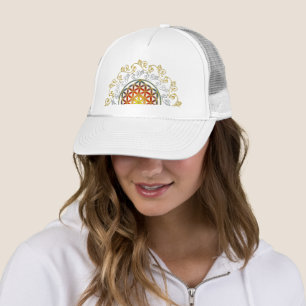 Blume des Lebens - Vintage Ornamente Mandala 1 Truckerkappe