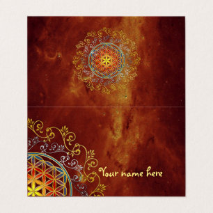 Blume des Lebens - Vintage Ornamente Mandala 1 Visitenkarten