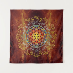 Blume des Lebens - Vintage Ornamente Mandala 1 Wandteppich