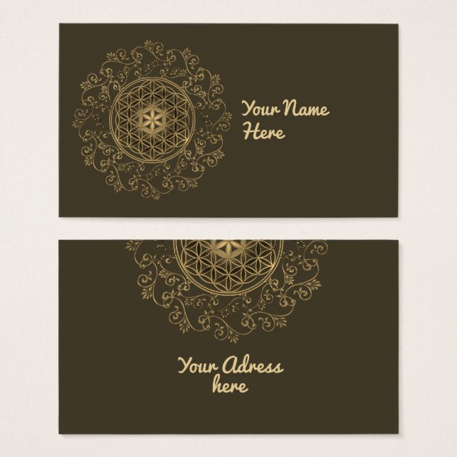 Blume des Lebens - Vintage Ornamente Mandala 2 (Vorne & Hinten)