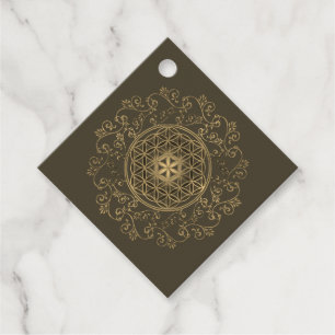 Blume des Lebens - Vintage Ornamente Mandala 2 Geschenkanhänger