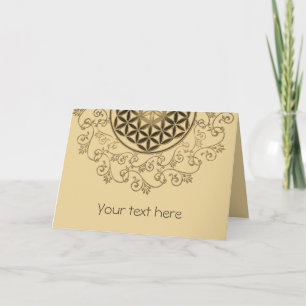 Blume des Lebens - Vintage Ornamente Mandala 2 Karte