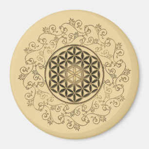 Blume des Lebens - Vintage Ornamente Mandala 2 Magnet