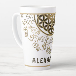 Blume des Lebens - Vintage Ornamente Mandala 2 Milchtasse
