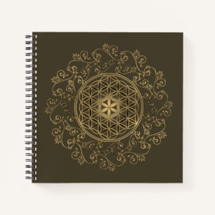 Blume des Lebens - Vintage Ornamente Mandala 2 Notizbuch