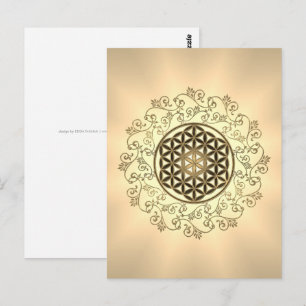 Blume des Lebens - Vintage Ornamente Mandala 2 Postkarte