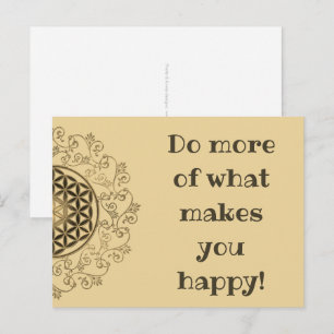 Blume des Lebens - Vintage Ornamente Mandala 2 Postkarte