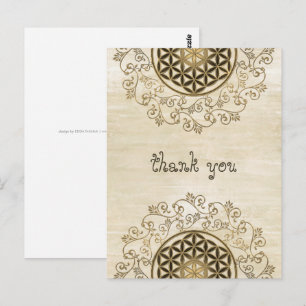 Blume des Lebens - Vintage Ornamente Mandala 2 Postkarte