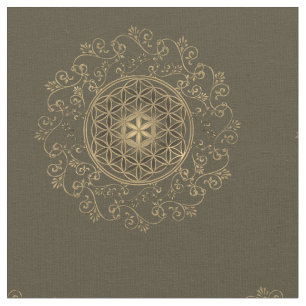 Blume des Lebens - Vintage Ornamente Mandala 2 Stoff