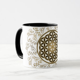 Blume des Lebens - Vintage Ornamente Mandala 2 Tasse
