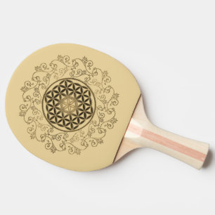 Blume des Lebens - Vintage Ornamente Mandala 2 Tischtennis Schläger