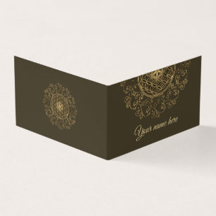Blume des Lebens - Vintage Ornamente Mandala 2 Visitenkarten