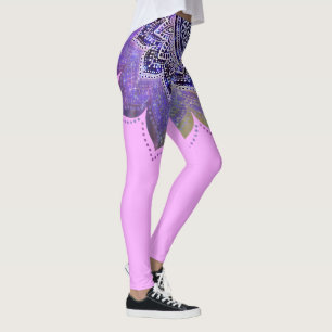 Blume des Lebens - Vintage Style Galaxie Weltraum Leggings