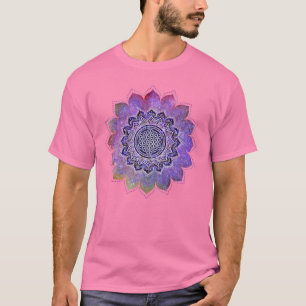 Blume des Lebens - Vintage Style Galaxie Weltraum T-Shirt
