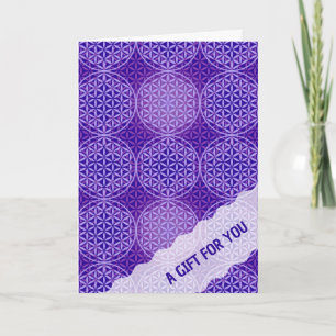 BLUME DES LEBENS - violett lila Muster Karte