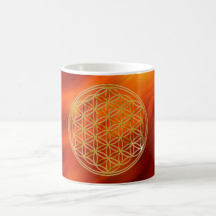Blume des Lebens Wiestiwellen red BG Kaffeetasse