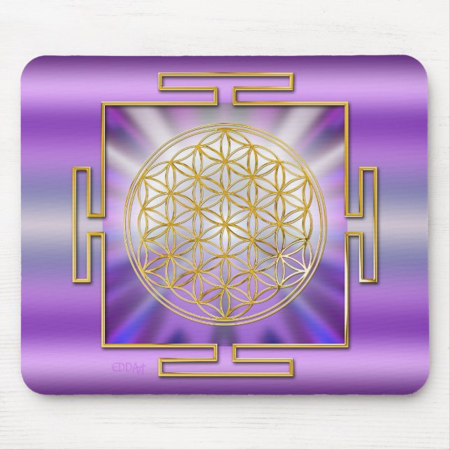 Blume des Lebens Yantra Mousepad (Vorne)