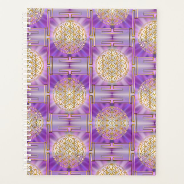 BLUME DES LEBENS - Yantra-nahtloses Muster Planer (Vorderseite)