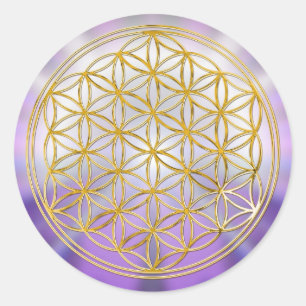 Blume des Lebens Yantra Runder Aufkleber