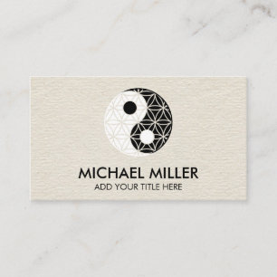 Blume des Lebens - Yin Yang Symbol Business Card Visitenkarte