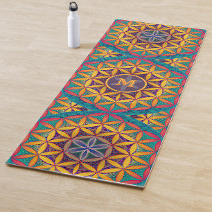 Blume des Lebens Yoga Mat mit/ohne Monogramm Yogamatte