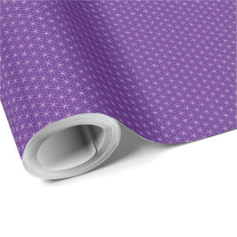 Blume des Lebensmusters Lila Geschenkpapier