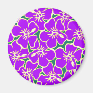 Blume des lila Hibiskus Tropical Hawaiian Luau Magnet