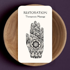 Blume des Lotus-Energiehalters Hand-Visitenkarte Visitenkarte