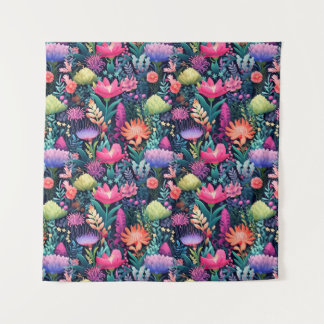 Blume des Meeres - Meeresgarten Wandteppich