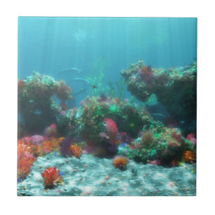 Blume des Meeresdekorativen Tile / Trivet Fliese