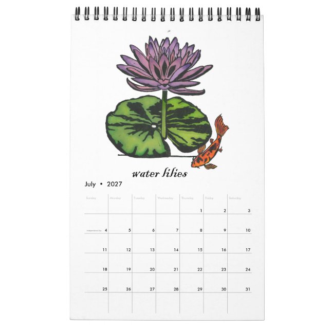 Blume des Monats Kalender (Jul 2027)