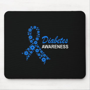 Blume des Monats Ribbon zur Aufklärung über Diabet Mousepad