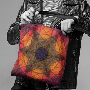 Blume des Mosaiks Kaleidoskop Gelb und Lila