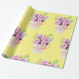 Blume des Muttertags im Pokal Geschenkpapier