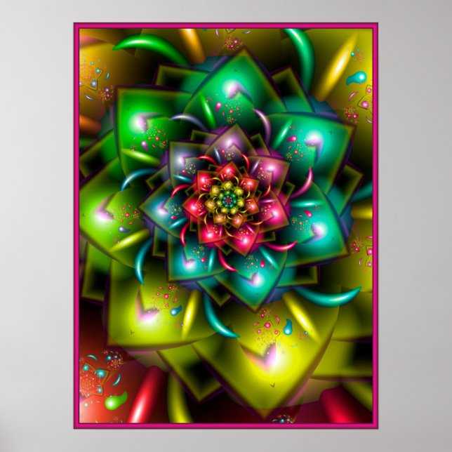 Blume des Regenbogens Poster (Vorne)