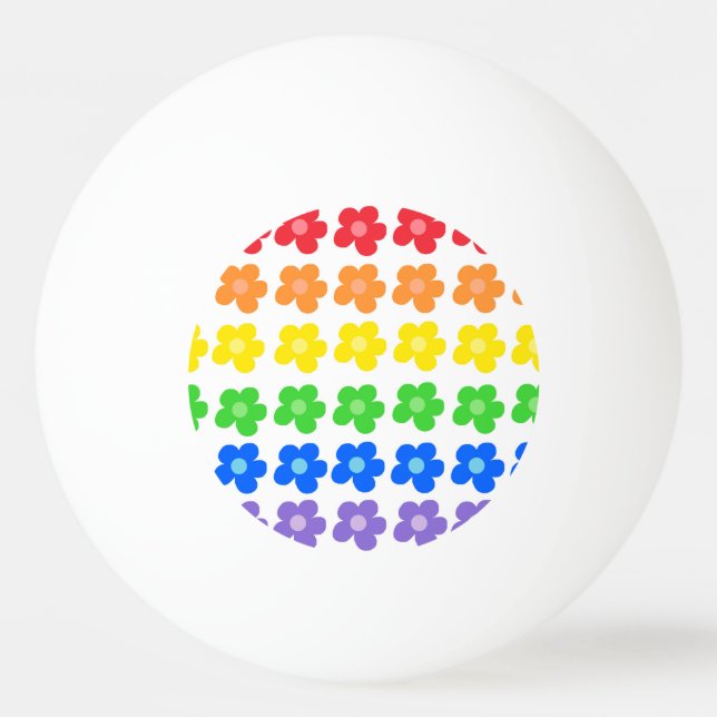 Blume des Regenbogens Tischtennisball (Vorderseite)