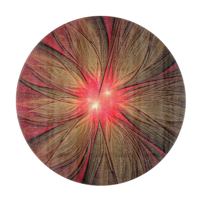 Blume des roten Fraktals Schneidebrett (Vorderseite)