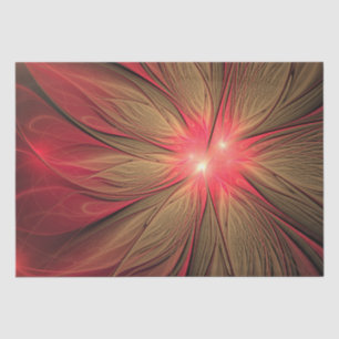 Blume des roten Fraktals Seidenpapier