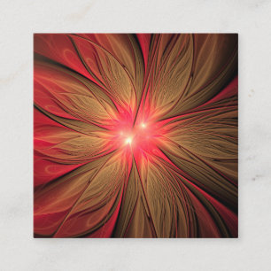 Blume des roten Fraktals Treuekarte