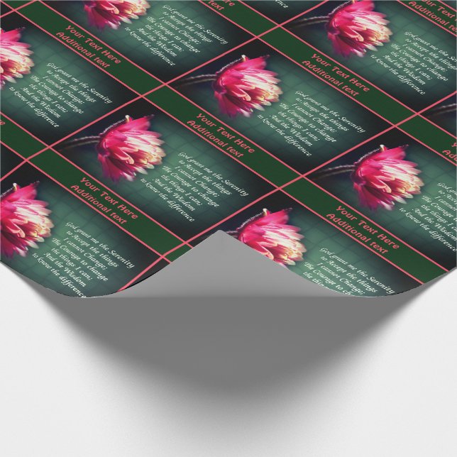 Blume des Stillen Gebets Inspiration Personalisier Geschenkpapier (Ecke)