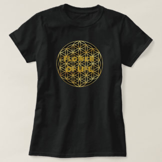 Blume des T - Shirt für das Life Gold-Logo