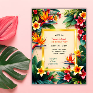 Blume des tropischen hawaiianischen Hibiskus Gebur Einladung