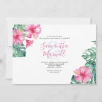 Blume des tropischen Hibiskus - Einladung