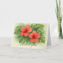 Blume des tropischen Hibiskus Hochzeit Danke