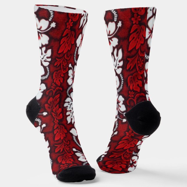 Blume des tropischen Hibiskus Socken (Gewinkelt)