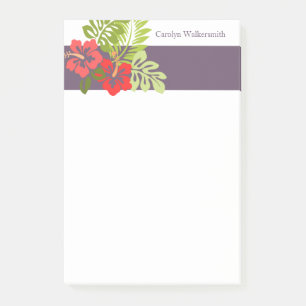 Blume des tropischen Hibiskus Sommer Beach Botanis Post-it Klebezettel