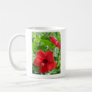 Blume des tropischen roten Hibiskus Kaffeetasse