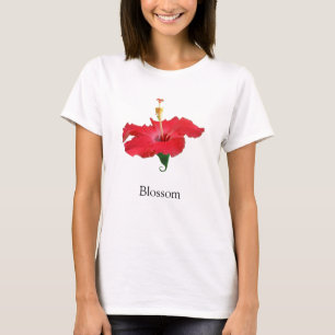 Blume des tropischen Roten Hibiskus T-Shirt