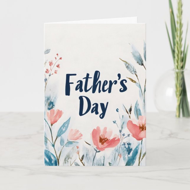 Blume des Vaters Feiertagskarte (Vorderseite)