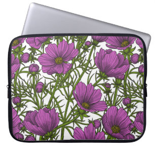 Blume des violetten Kosmos Laptopschutzhülle